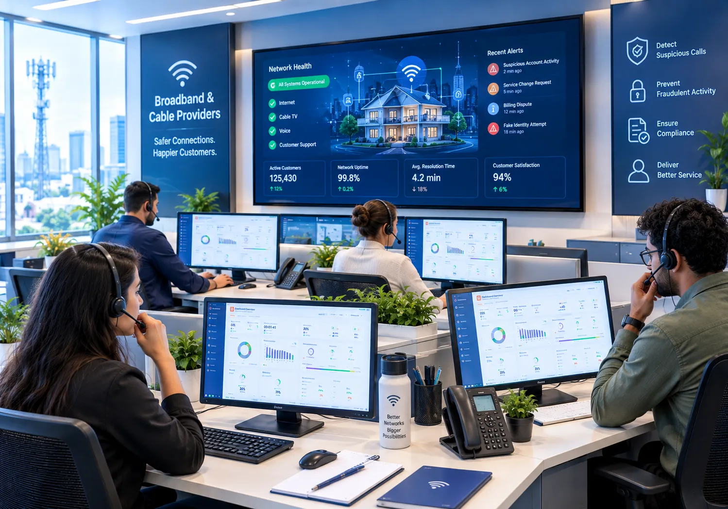 Broadband and cable fraud prevention call center