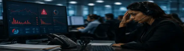 IT support team handling technical calls with manual documentation
