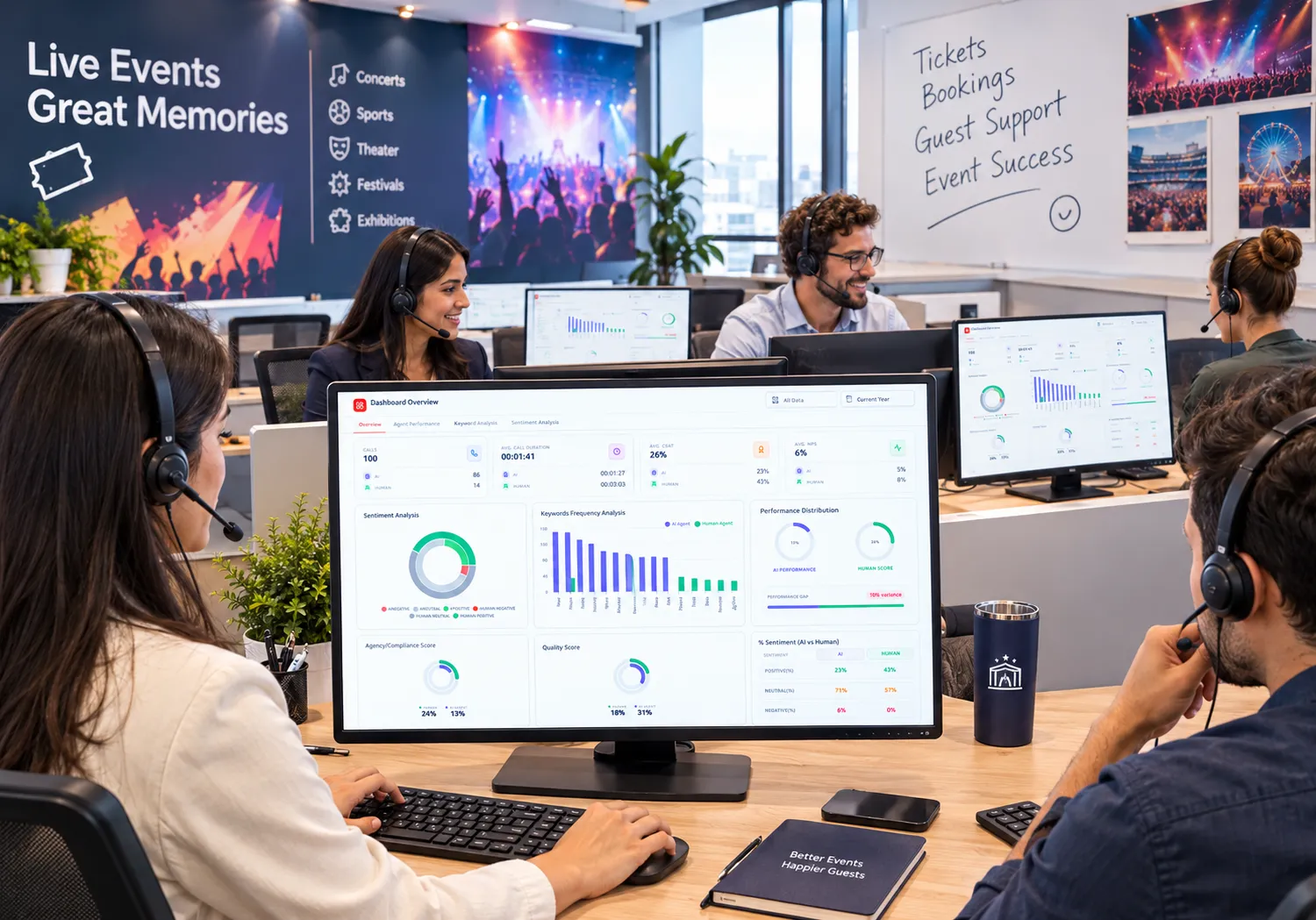 AI call analytics for entertainment and event venue support teams