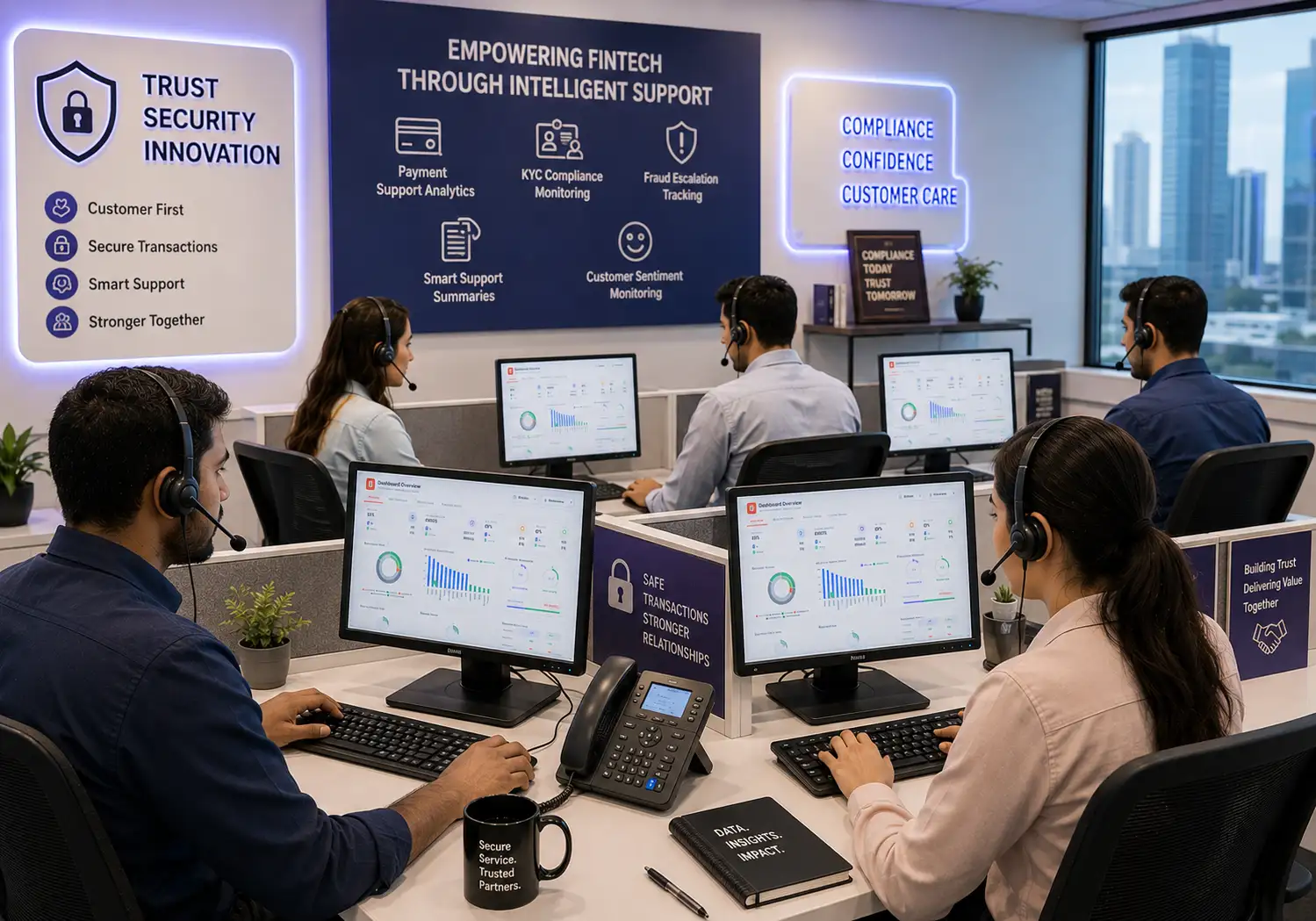 Fintech customer conversation analytics AI