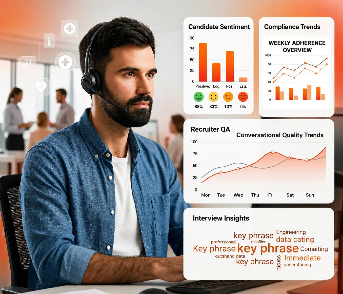Healthcare recruitment contact center managing hiring and compliance challenges