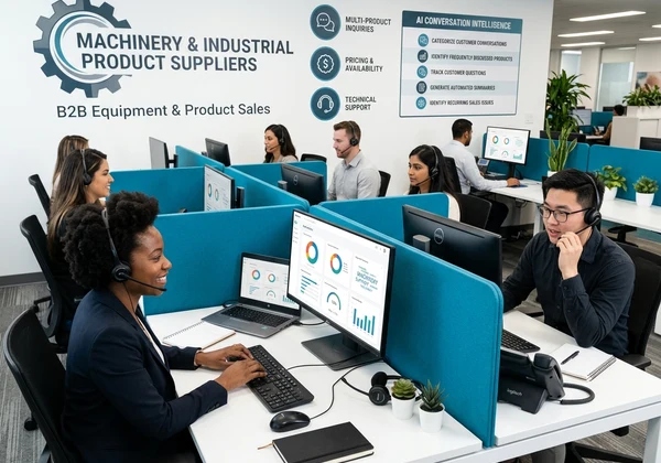 Machinery and industrial product suppliers monitoring sales inquiries and product discussions with Verbix AI
