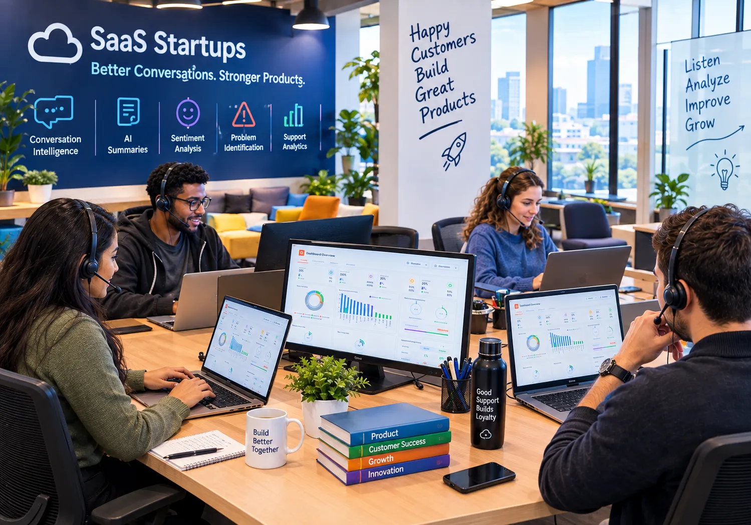 SaaS startup AI conversation analytics