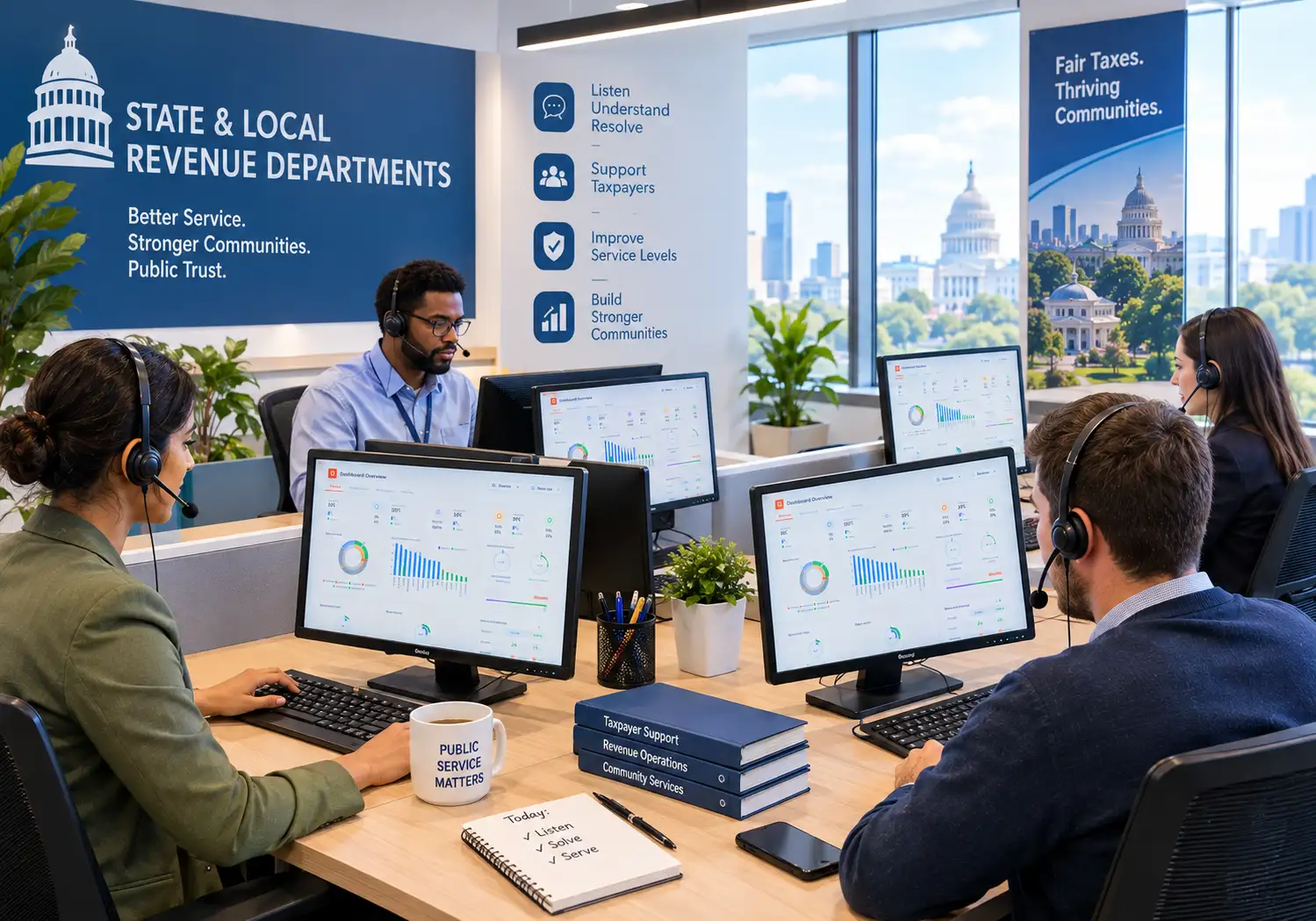State, regional and local revenue department taxpayer helpdesk