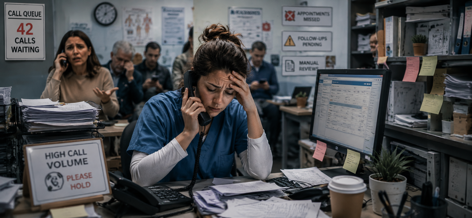 Traditional customer service operations with limited visibility and manual processes